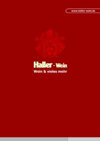 Haller-Wein Katalog Perl- & Schaumweine
